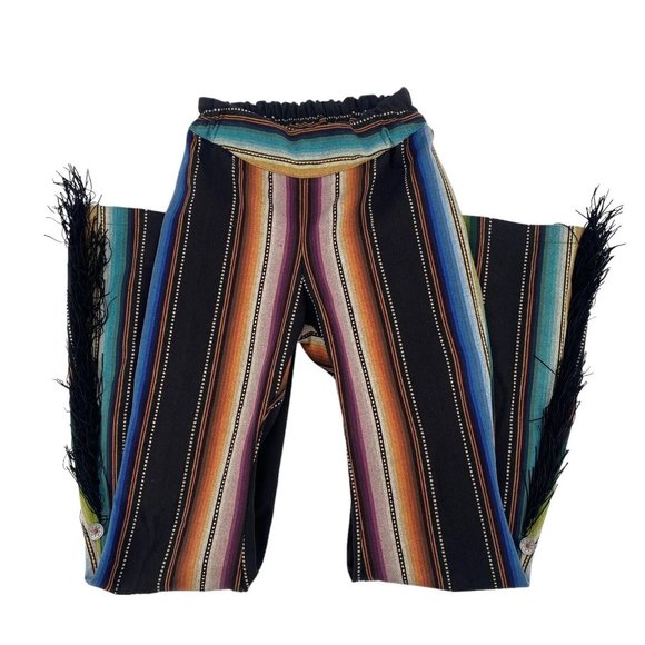 Silverado Pants - Silverado Size M Southwestern Woven Bell Bottom Pants NWT Beaded Cowgirl Boho